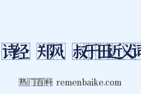 诗经·郑风·叔于田近义词是什么意思的图片